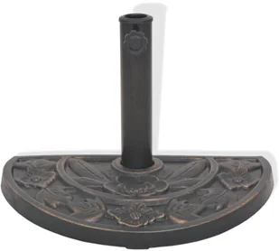 vidaXL Podstawa pod parasol, półokrągła, żywicowa, brązowa, 9 kg - Pozostałe meble ogrodowe - miniaturka - grafika 5