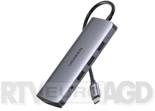 UGREEN Adapter 10w1 UGREEN HUB USB-C do HDMI 4K, 3x USB 3.0, Typ-C PD, RJ45, SD, Micro SD, VGA, AUX UGR425 - Adaptery i przejściówki - miniaturka - grafika 3