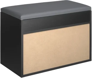 tectake Szafka na buty z ławką Jasmina - czarny 403615 - Szafki na buty - miniaturka - grafika 3