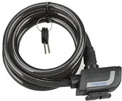 Zabezpieczenia do roweru - Fischer zapięcie ze spiralą, długość 120 cm, średnica 10 MM, czarna, 120 85907 - miniaturka - grafika 1