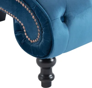 vidaXL Szezlong, niebieski, tapicerowany aksamitem - Szezlongi - miniaturka - grafika 7