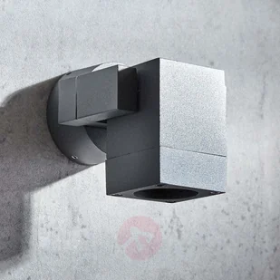 Lampenwelt com Spot zewnętrzny Kavuna, ciemnoszary IP65 kanciasty - Lampy ogrodowe - miniaturka - grafika 2