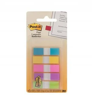 POST-IT-3M Zakładki indeksujące POST-IT 683-5CB) PP 12x43 mm 5x20 kart mix kolorów - Zakładki indeksujące - miniaturka - grafika 3