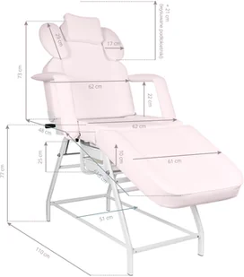 ACTIVESHOP Fotel Zabiegowy Do Rzęs Ivette Różowy 10003_133145 - Fotele kosmetyczne - miniaturka - grafika 2