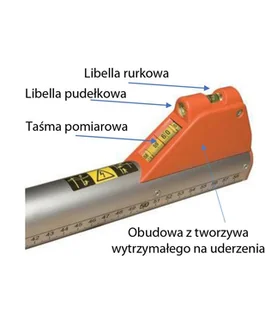 Nedo Przymiar teleskopowy mEssfix compact 0,60-3,04m z pokrowcem F380211 - Sprzęt geodezyjny - miniaturka - grafika 3