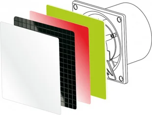 airRoxy Panel do wentylatora plexi szary dRim 9950 01-164 - Wentylatory łazienkowe - miniaturka - grafika 4