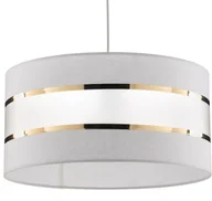 Lampy sufitowe - Euluna Lampa wisząca Helen tekstylna biało-złota,  40cm - miniaturka - grafika 1