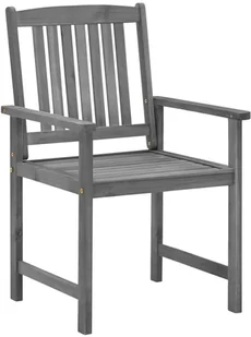 vidaXL Krzesła reżyserskie z poduszkami, 4 szt., szare, akacjowe! 3061248 - Fotele i krzesła ogrodowe - miniaturka - grafika 4