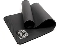Maty do ćwiczeń - Phoenix Fitness Phoenix Fitness RY1068 mata do ćwiczeń NBR fitness do jogi - dwustronna antypoślizgowa mata podłogowa o wysokiej gęstości, 185 x 61 cm - grubość 15 mm, pasek do noszenia, czarna - miniaturka - grafika 1