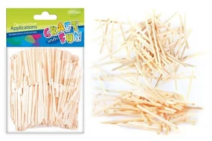 Craft with Fun Ozdoba dek drewniane patyczki naturalne 1000szt - Zabawki kreatywne - miniaturka - grafika 2