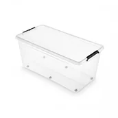 Pudła i pojemniki do przechowywania - Pojemnik do przechowywania zamykany na kółkach 390x350x760mm 75,0L ORPLAST SIMPLE BOX transparentny 1 szt /OR-1832SB/ ORP028-20 - miniaturka - grafika 1