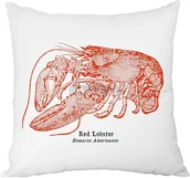Poduszki dekoracyjne - French home PODUSZKA OZDOBNA FRENCH HOME - RED LOBSTER - HOMAR - BIEL - miniaturka - grafika 1