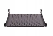Szafy rack - Półka rack 19" 1U 750 mm Nośność 35kg Czarna - miniaturka - grafika 1