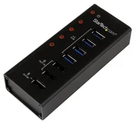 Huby USB - STARTECH.COM Startech Aluminum Hub USB (3-Port) z Gigabit Ethernet Adapter, czarny ST4300U3C3 - miniaturka - grafika 1