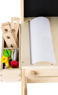 Mamabrum Drewniany zestaw majsterkowicza XXL - 75 elementów + pas narzędziowy WORKBENCH GYT1863 - Mały majsterkowicz - miniaturka - grafika 5