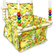 Leżaczki i huśtawki - Drewniana huśtawka dla dzieci w owoce N6-B39 - miniaturka - grafika 1