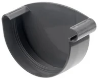 Rynny i akcesoria - PVCLINE Zaślepka rynnowa prawa PVC 75 PVCLINE - miniaturka - grafika 1