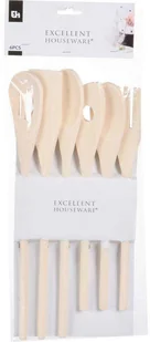 Excellent Houseware Łyżka łopatka kuchenna DREWNIANA łyżki łopatki zestaw łyżek łopatek kuchennych 6 sztuki Łyżka łopatka kuchenna DREWNIANA łyżki łopatki zestaw łyżek łopatek kuchennych 6 sztuki - Łyżki - miniaturka - grafika 2