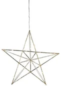 Oświetlenie świąteczne - Star Diody LED, drut gwiazda "Line" ok. 38 cm  20 Warmwhite LED, materiał: metal, kolor mosiądzu, przezroczysty przewód z transformatorem 690-70 - miniaturka - grafika 1