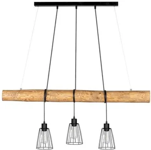 Spotlight Drewniana LAMPA wisząca TRABO LONG 69214304 ekologiczna OPRAWA rustykalny ZWIS belka townshend sosna czarny 69214304 - Lampy sufitowe - miniaturka - grafika 4
