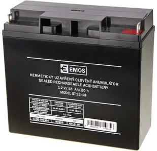 AGM Emos Akumulator 12V 18Ah 12x 12 B9655 B9655 - Akumulatory ogólnego zastosowania - miniaturka - grafika 3