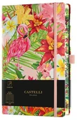 Notesy i bloczki - Castelli Notatnik 13x21cm linia Castelli Eden Flamingo - miniaturka - grafika 1