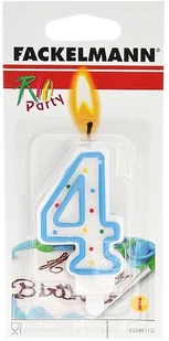 Fackelmann Świeczka urodzinowa cyfra 4 cztery 52580 52580 - Dekoracje domu - miniaturka - grafika 2