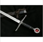 Repliki - broń - KRÓTKI MIECZ TEMPLARIUSZY DUŻY SZTYLET  Z POCHWĄ TX1063-230A 58CM - miniaturka - grafika 1