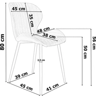 Krzesło aksamitne Dallas Velvet Grafitowe - Krzesła - miniaturka - grafika 4