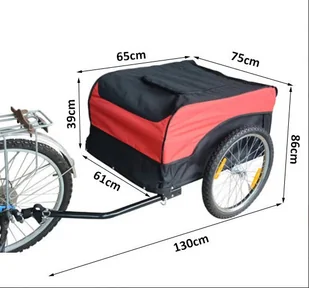 Homcom Wisiorek Do Transportu Last Wisiorek Załączników Obciążeń-Rowerowy Rower Wisiorek Cargotr Ailer, Czerwony, L (120401-002) - Przyczepki rowerowe - miniaturka - grafika 2