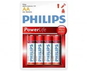 Baterie i akcesoria - Philips LIGHTING Bateria alkaliczna PowerLife LR6 AA 1,5V 80721233 (4 szt.) 1134-211AB-PH009 - miniaturka - grafika 1