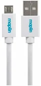 Kable - Maplin Maplin Kabel męski premium USB A 2.0 na micro USB B 0,75 biały MAPCUS07 - miniaturka - grafika 1