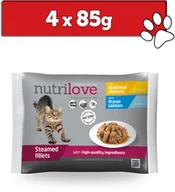 Mokra karma dla kotów - NUTRILOVE Nutrilove w sosie kurczak i łosoś 4x85g KNTL011 - miniaturka - grafika 1
