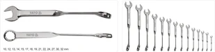 Yato KLUCZE PŁASKO-OCZKOWY SKRĘCONE 10-32MM 14SZT YT-01865 - Klucze i nasadki - miniaturka - grafika 4