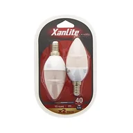 Żarówki LED - XANLITE Sztuka pack2ev470 °F 2 X żarówka 470 LM 5,5 W E14 płomienia BIAŁA PACK2EV470F - miniaturka - grafika 1
