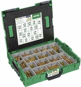 Inne - SPAX Spax śruby do montażu walizka L-BOXX, zestaw z zamkiem 17 Wymiary, łeb stożkowy, krzyżakowy Z, 4 Cut, yellox - miniaturka - grafika 1