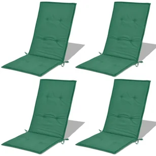 vidaXL Poduszki na krzesła ogrodowe, 4 szt., zielone, 120x50x3 cm - Poduszki ogrodowe - miniaturka - grafika 4
