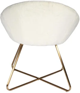 Intesi Fotel Karl Velvet Furry beżowy - Fotele - miniaturka - grafika 4