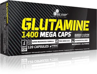 OLIMP LABORATORIES Olimp Glutamine 1400 Mega Caps 120 kapsułek - Płyny micelarne OLIMP LABORATORIES Olimp Glutamine 1400 Mega Caps 120 kapsułek - Płyny micelarne - miniaturka - grafika 3