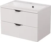 Szafki łazienkowe - Biała szafka łazienkowa z umywalką 60 cm Victa VIC-B-U60/39/2 + KIDDY-60 - miniaturka - grafika 1