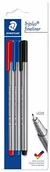 Cienkopisy - Staedtler 334-S BK3 cienkopisy Triiplus sortowane, 3 szt., trójkątne, 0,3 mm, opakowanie blistrowe 334-S BK3 - miniaturka - grafika 1