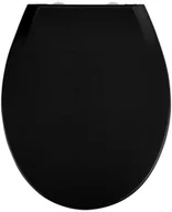 Deski sedesowe - WENKO Uniwersalna deska sedesowa w kolorze czarnym z tworzywa Thermoplast z innowacyjnym systemem montażu B07FP5LWTF-brak zdj - miniaturka - grafika 1