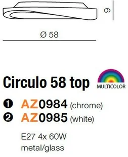 Azzardo CIRCULO 58 MX5657L CHROM plafon - Lampy sufitowe - miniaturka - grafika 6