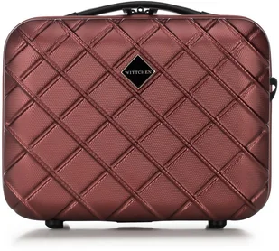 Wittchen Kosmetyczka podróżna z ABS-u w ukośną kratkę 56-3A-554-91 - Kosmetyczki, organizery i kuferki - miniaturka - grafika 2