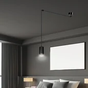 Lampy sufitowe - EULUNA Lampa wisząca Speed, czarna, 1-punktowa - miniaturka - grafika 1