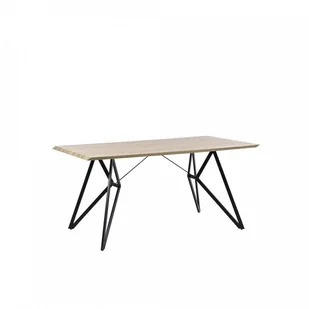 Beliani Stół do jadalni 160 x 90 cm jasne drewno BUSCOT - Ławy i stoliki kawowe - miniaturka - grafika 2