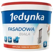 Farby zewnętrzne - Jedynka Fasadowa biała farba zewnętrzna 9L - miniaturka - grafika 1