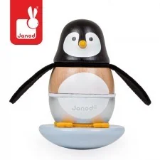 Janod Pingwin piramida drewniana, J08127 - Układanki dla dzieci - miniaturka - grafika 5