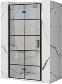 Ścianki i drzwi prysznicowe - Rea Drzwi prysznicowe Molier Black + profil - miniaturka - grafika 1