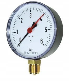 Afriso Manometr 0-6 bar Tarcz FI100mm Złącze Dolny - Akcesoria grzewcze - miniaturka - grafika 2